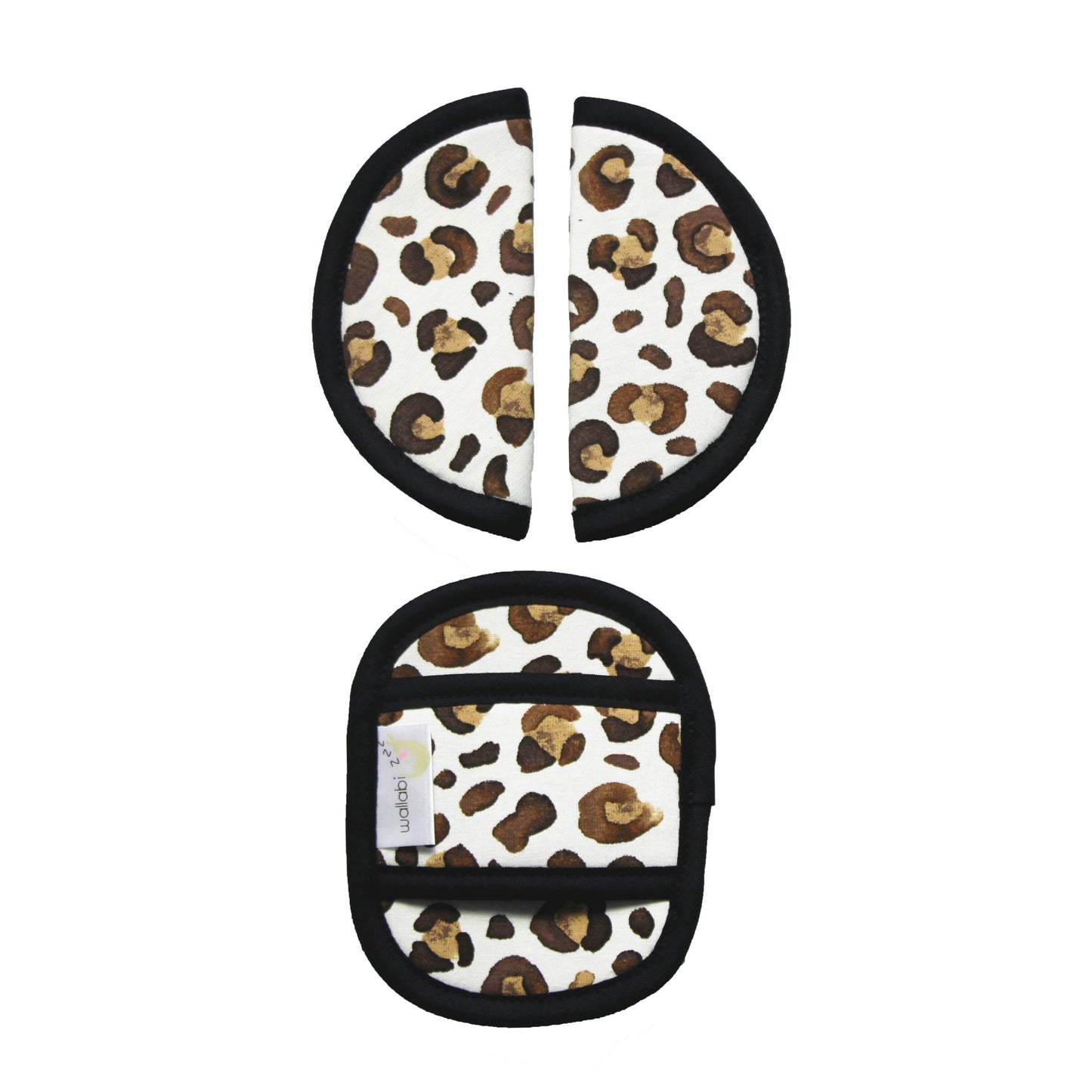 Maxi Cosi Seat Belt Pads - Leopard Print Brown