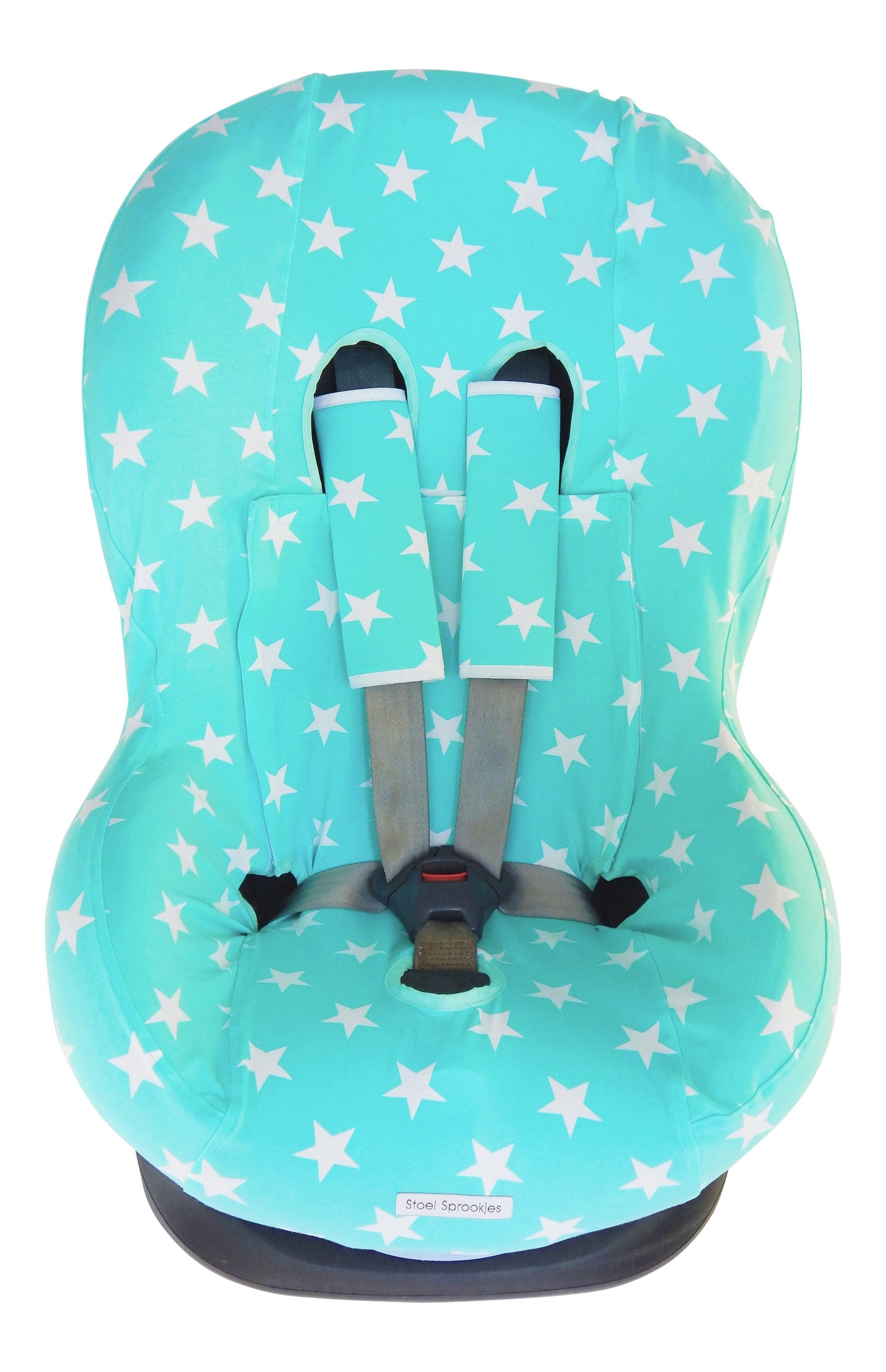 Universal Car Seat Cover Group 1+ - Mint Green with White Stars