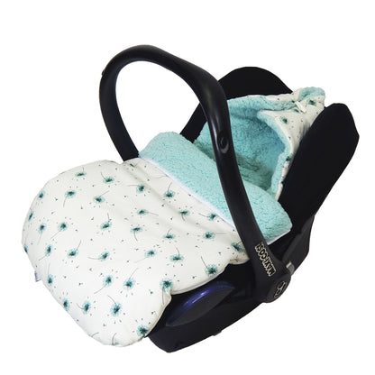 Maxi Cosi Footmuff - White with Mint Dandelions