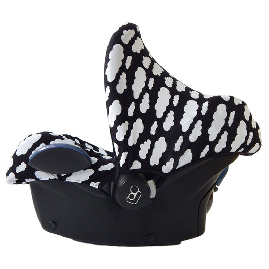 Maxi Cosi Sun Canopy - Black with White Clouds