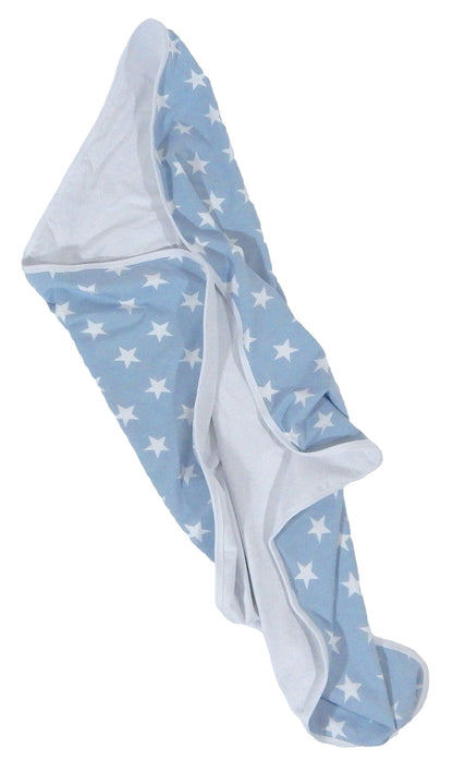 Baby Blanket - Light Blue with White Stars