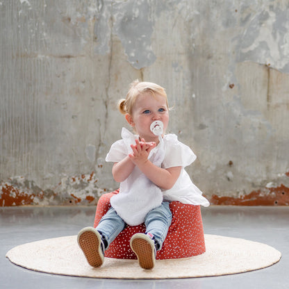 Bumbo Seat Cover - Rust / Red with White Dots