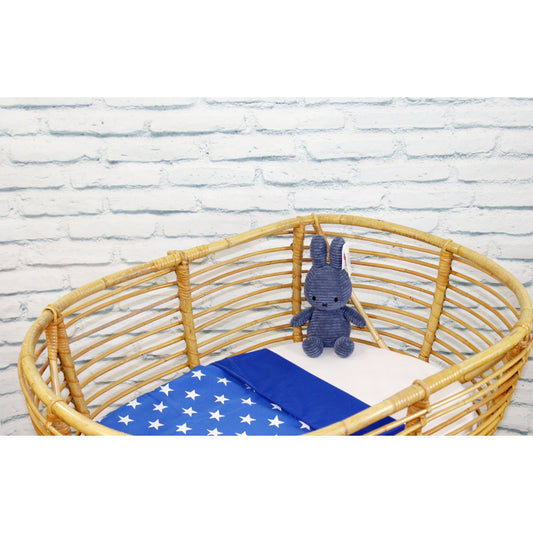 Baby Blanket - Cobalt Blue with White Stars