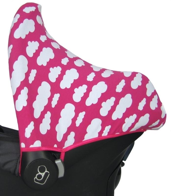 Maxi Cosi Sun Canopy - Pink with White Clouds