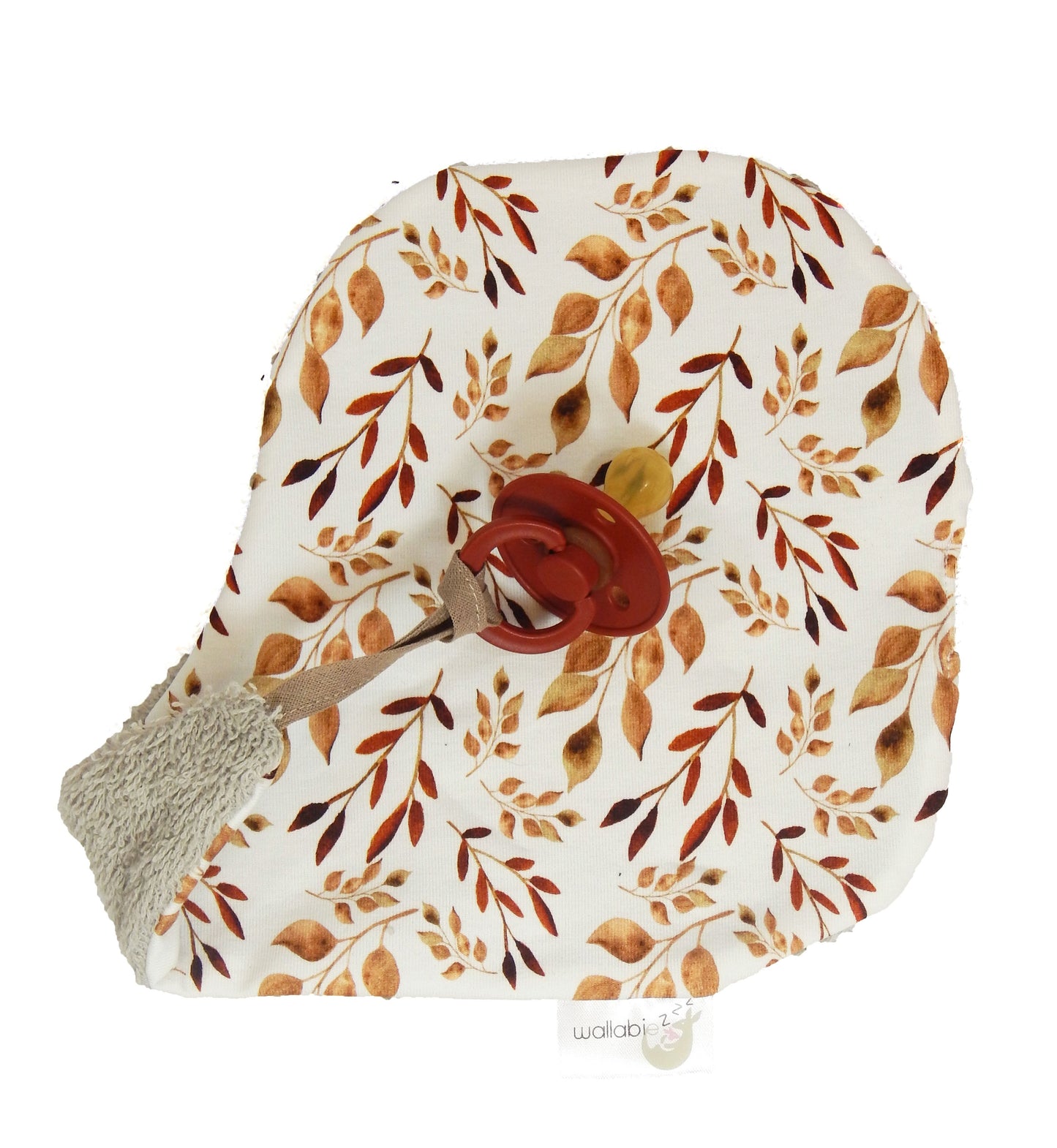 Pacifier cloth - Leaves Cognac