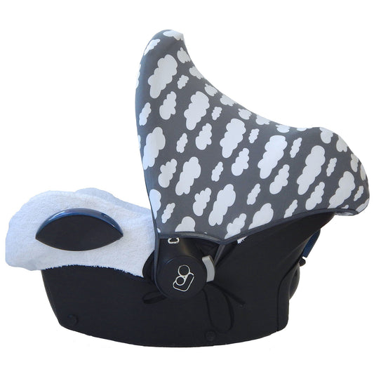 Maxi Cosi Sun Canopy - Gray with White Clouds